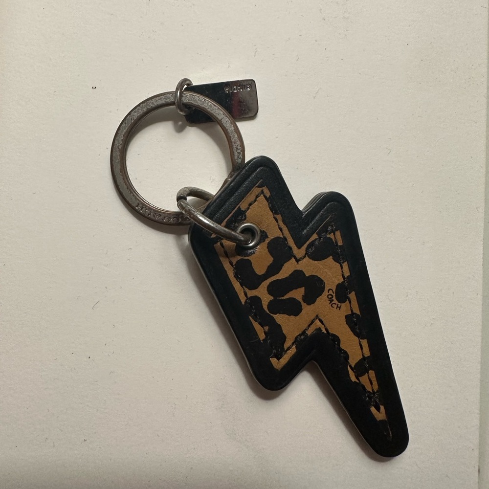 Coach leather keychain